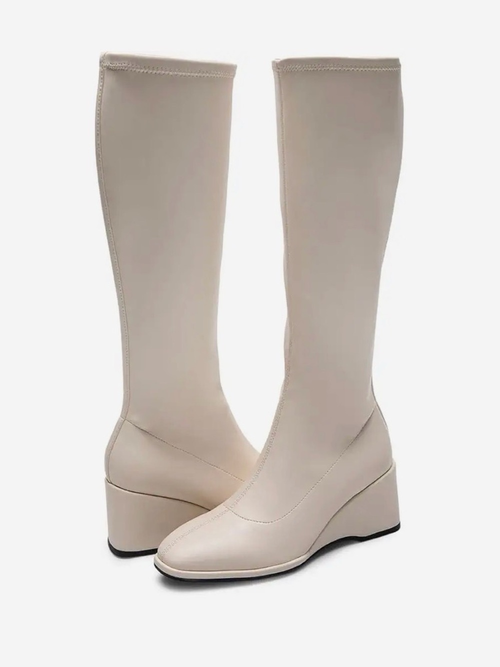 Aerosoles Angela white tall boots GoGo Halloween NEW with defects 8.5 (see pics)